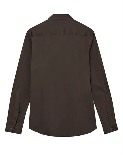 Mos Mosh Gallery - MMGMarco Jersey Skjorte - Chocolate Brown